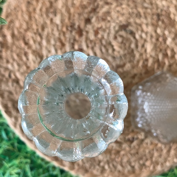 Vintage clear glass bud vase set, EUC - Picture 7 of 11